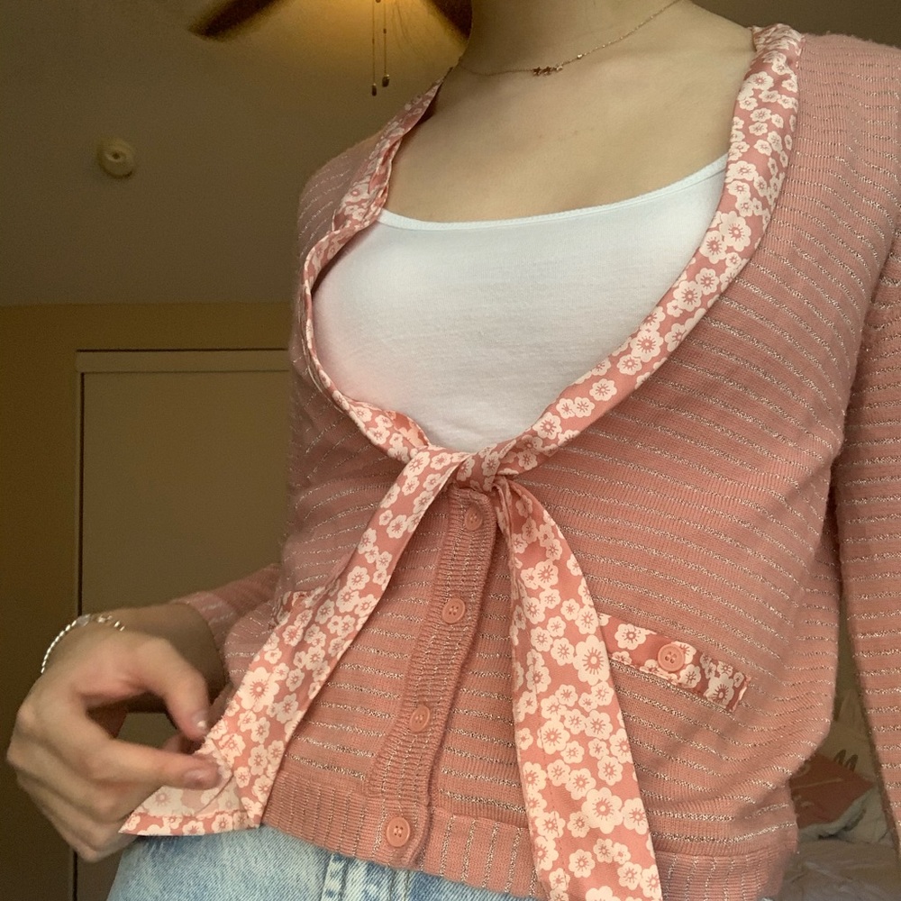 Marc Jacobs Pink Cropped Cardigan